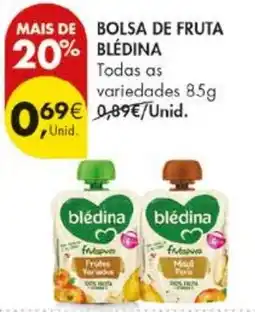 Pingo Doce Bolsa de fruta blédina promoção