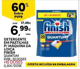 Continente Detergente em pastilhas p/ máquina da loiça finish quantum promoção