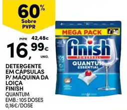 Continente Detergente em cápsulas p/ máquina da loiça finish quantum essential promoção