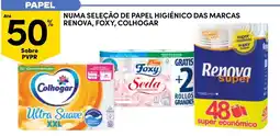 Continente Papel higiênico renova, foxy, colhogar promoção