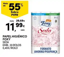 Continente Papel higiênico foxy seda promoção