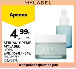 Continente Sérum/ creme mylabel hidra promoção