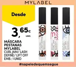 Continente Máscara pestanas mylabel promoção