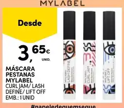 Continente máscara pestanas mylabel promoção