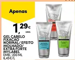 Continente gel cabelo fixação normal/efeito molhado/extra forte mylabel promoção