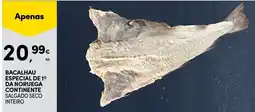 Continente Bacalhau especial de 1ª da noruega continente salgado seco inteiro promoção
