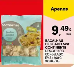 Continente Bacalhau desfiado msc continente promoção