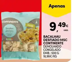 Continente Bacalhau desfiado msc continente promoção