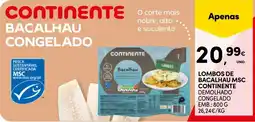 Continente Lombos de bacalhau msc continente promoção