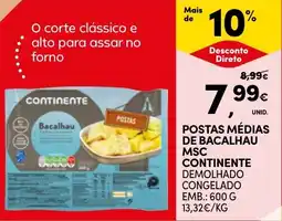 Continente Postas médias de bacalhau msc continente promoção