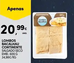 Continente Lombos bacalhau continente promoção