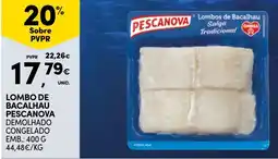 Continente Lombo de bacalhau pescanova promoção
