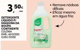 Continente Detergente liquido p/ maquina da roupa continente colônia promoção