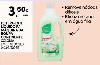 Continente Detergente líquido p/ maquina da roupa continente promoção