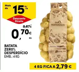 Continente Batata zero% desperdício promoção