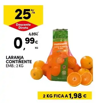 Continente Laranja continente promoção