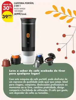 Pingo Doce Cafeteira portátil 3 em 1 promoção