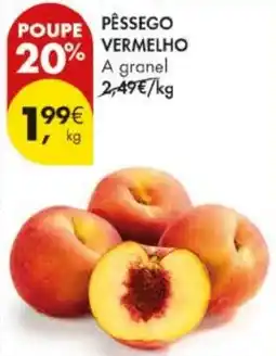 Pingo Doce Pêssego vermelho promoção
