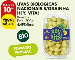 Pingo Doce Uvas biológicas nacionais s/grainha hey, vita! promoção