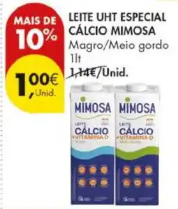 Pingo Doce Leite uht especial calcio mimosa promoção