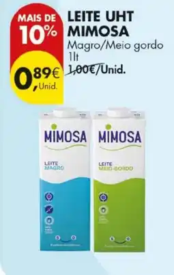 Pingo Doce Leite uht mimosa magro/meio gordo promoção