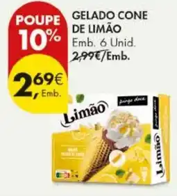 Pingo Doce Gelado cone de limão promoção