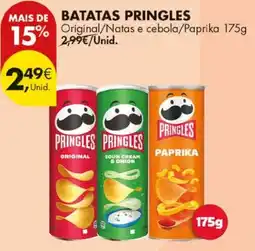 Pingo Doce batatas pringles original/natas e cebola/paprika promoção