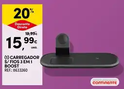 Continente Carregador s/ fios 3 em 1 boost promoção