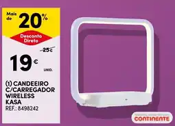 Continente Candeeiro c/carregador wireless kasa promoção