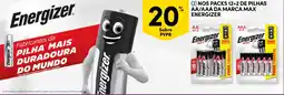 Continente Nos packs 12+2 de pilhas aa/aaa da marca max energizer promoção