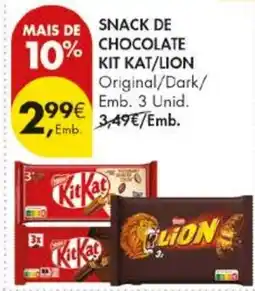Pingo Doce Snack de chocolate kit kat/lion promoção