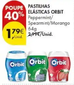 Pingo Doce pastilhas elásticas orbit peppermint/spearmint/morango promoção