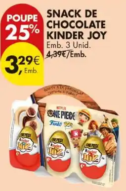 Pingo Doce Snack de chocolate kinder joy promoção