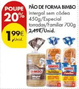 Pingo Doce Pão de forma bimbo promoção