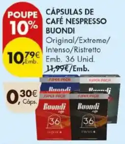 Pingo Doce cápsulas de café nespresso buondi promoção