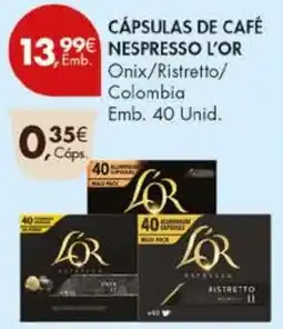 Pingo Doce Cápsulas de café nespresso l'or promoção
