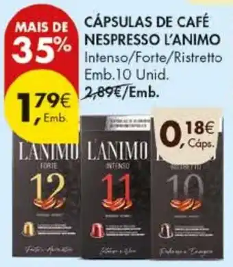 Cápsulas de café nespresso l'animo