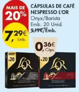 Pingo Doce cápsulas de café nespresso l'or promoção
