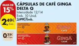 Pingo Doce cápsulas de café ginga delta q promoção