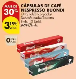 Pingo Doce cápsulas de café nespresso buondi promoção