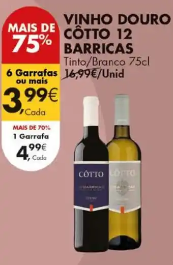Pingo Doce Vinho douro cotto 12 barricas promoção