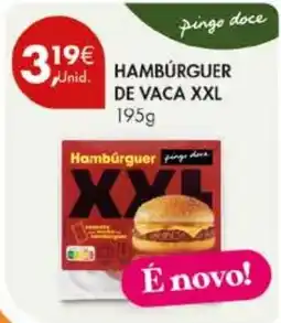 Pingo Doce Hambúrguer pingo doce de vaca xxl promoção