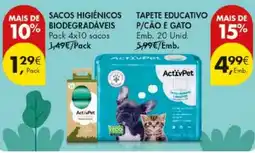 Pingo Doce Sacos higiénicos biodegradáveis activpet promoção