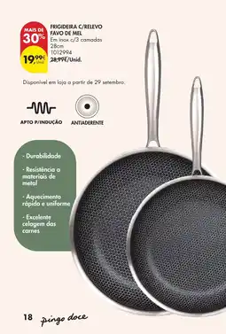 Pingo Doce Frigideira c/relevo favo de mel promoção