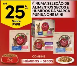 Continente Numa seleção de alimentos secos e humidos da marca purina one mini promoção