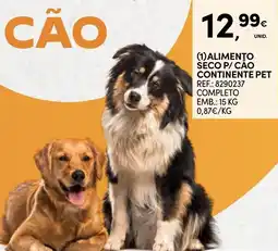 Continente Alimento seco p/ cão continente pet promoção