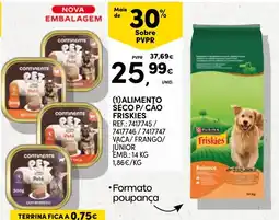 Continente Alimento seco p/ cão friskies promoção