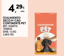 Continente Alimento seco p/ cão continente pet promoção