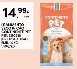 Continente Alimento seco p/ cão continente pet promoção