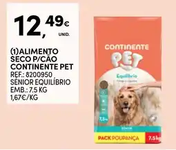 Continente Alimento seco p/cão continente pet promoção